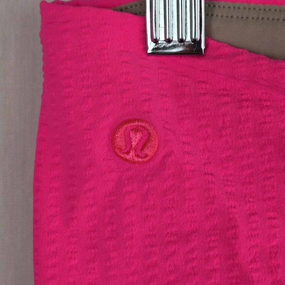Lululemon Deep Sea High Waist Bikini Bottom Size L Pink Highlight Swimsuit Neon - Picture 3 of 8